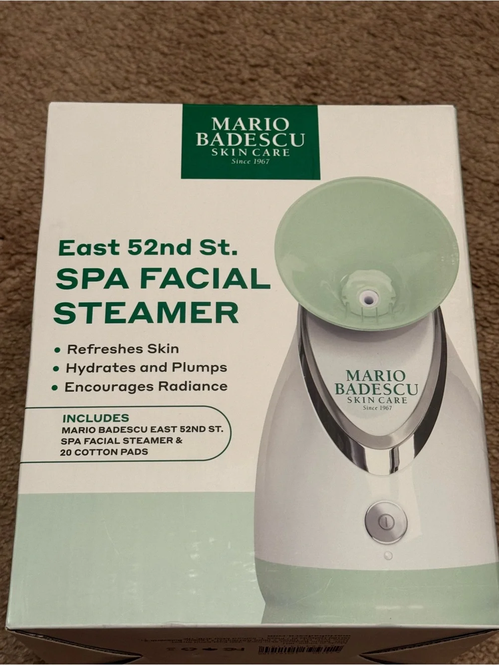 Mario Badescu Spa Facial Steamer - Mint Green and White